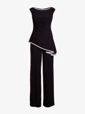 Lauren Ralph Lauren Black Jumpsuit with White Trim
